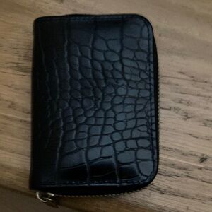 Black Crocodile Pattern Wallet
